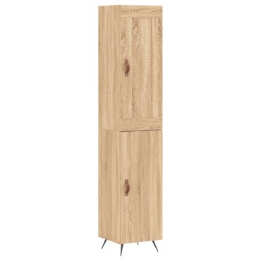 vidaXL Μπουφές Sonoma δρυς 34,5x34x180cm από Επεξεργασμένο Ξύλο 1 τεμ.