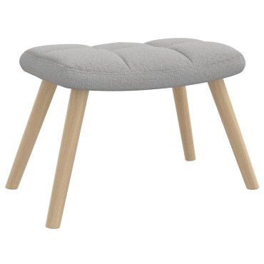 vidaXL Κουνιστή καρέκλα με υποπόδιο Cloud Grey Fabric 61x78x95 cm 1 τεμ.