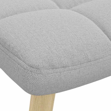 vidaXL Κουνιστή καρέκλα με υποπόδιο Cloud Grey Fabric 61x78x95 cm 1 τεμ.