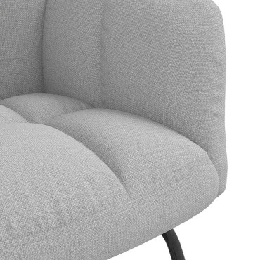 vidaXL Κουνιστή καρέκλα με υποπόδιο Cloud Grey Fabric 61x78x95 cm 1 τεμ.
