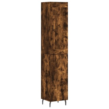 vidaXL Ντουλάπι Καπνιστή δρυς 34,5x34x180cm από Επεξεργασμένο Ξύλο 1 τεμ.