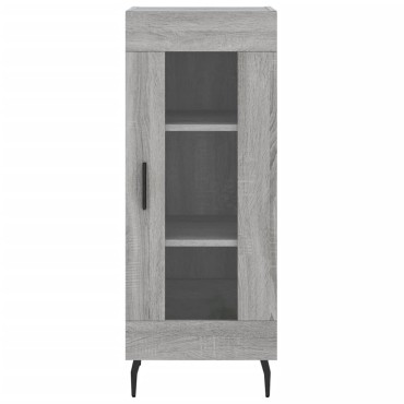 vidaXL Μπουφές Sonoma Γκρι 34,5x34x180cm από Επεξεργασμένο Ξύλο 1 τεμ.