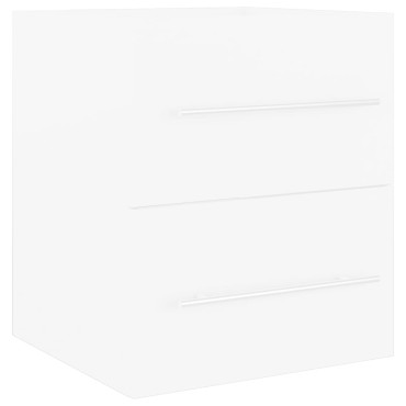 vidaXL Ντουλάπι Νιπτήρα Λευκό 41x38,5x48cm από Επεξ. Ξύλο 1 τεμ.