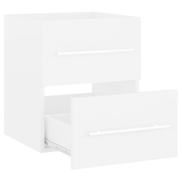 vidaXL Ντουλάπι Νιπτήρα Λευκό 41x38,5x48cm από Επεξ. Ξύλο 1 τεμ.