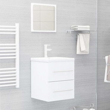 vidaXL Ντουλάπι Νιπτήρα Λευκό 41x38,5x48cm από Επεξ. Ξύλο 1 τεμ.