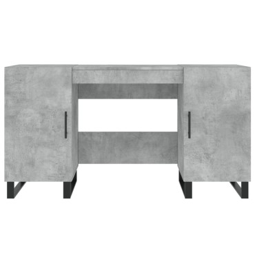 vidaXL Γραφείο Γκρι Σκυροδέματος 140x50x75cm από Επεξεργ. Ξύλο 1 τεμ.