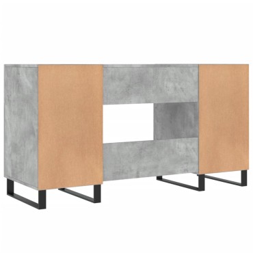vidaXL Γραφείο Γκρι Σκυροδέματος 140x50x75cm από Επεξεργ. Ξύλο 1 τεμ.