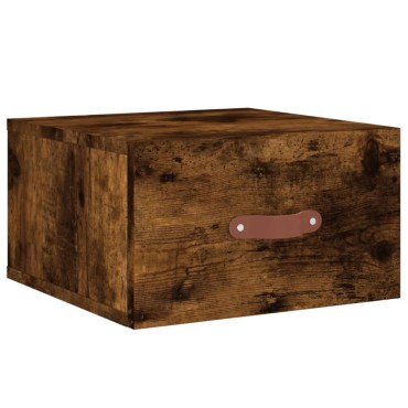 vidaXL Κομοδίνο Επιτοίχιο Καπνιστή Δρυς 35x35x20cm 1 τεμ.