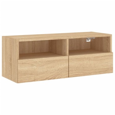 vidaXL Έπιπλο Τοίχου Τηλεόρασης Sonoma Δρυς 80x30x30cm από Επεξ. Ξύλο