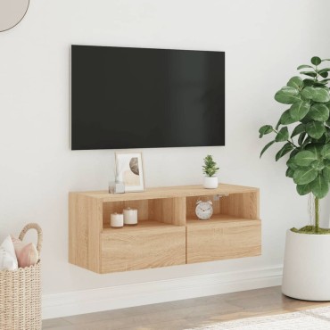 vidaXL Έπιπλο Τοίχου Τηλεόρασης Sonoma Δρυς 80x30x30cm από Επεξ. Ξύλο