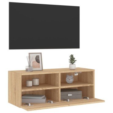vidaXL Έπιπλο Τοίχου Τηλεόρασης Sonoma Δρυς 80x30x30cm από Επεξ. Ξύλο