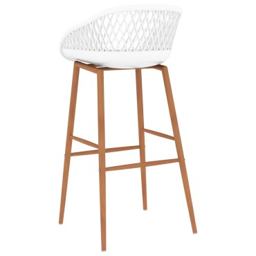vidaXL Σκαμπό Μπαρ 4 τεμ. Λευκά 48x47,5x95,5cm