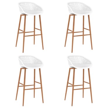 vidaXL Σετ Επίπλων Μπαρ 5 τεμ. Μαύρο / Λευκό 120x60x105cm