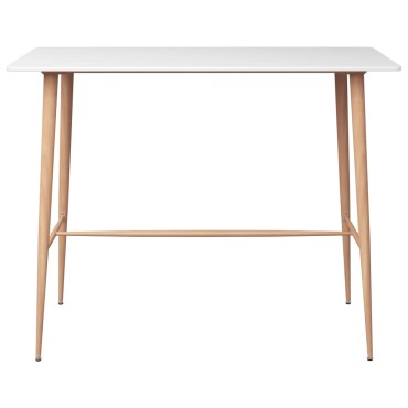 vidaXL Σετ Επίπλων Μπαρ 5 τεμ. Λευκό & Γκρι 120x60x105cm