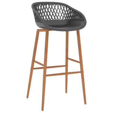 vidaXL Καρέκλες Μπαρ 2 τεμ. Γκρι 48x47,5x95,5cm
