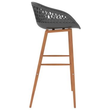 vidaXL Καρέκλες Μπαρ 2 τεμ. Γκρι 48x47,5x95,5cm