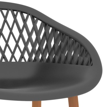 vidaXL Καρέκλες Μπαρ 2 τεμ. Γκρι 48x47,5x95,5cm