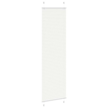 vidaXL Πλισέ περσίδα Λευκό 55x200 cm Πλάτος υφάσματος 54,4 cm