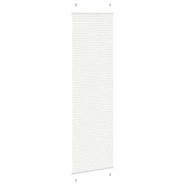 vidaXL Πλισέ περσίδα Λευκό 55x200 cm Πλάτος υφάσματος 54,4 cm