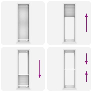 vidaXL Πλισέ περσίδα Λευκό 55x200 cm Πλάτος υφάσματος 54,4 cm