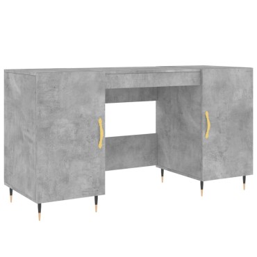 vidaXL Γραφείο Γκρι Σκυροδέματος 140x50x75cm από Επεξεργ. Ξύλο 1 τεμ.