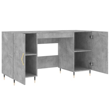 vidaXL Γραφείο Γκρι Σκυροδέματος 140x50x75cm από Επεξεργ. Ξύλο 1 τεμ.
