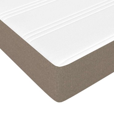 vidaXL Στρώμα με Pocket Springs για Παιδιά Μεσαίας Σκληρότητας Taupe 80x160cm Υφασμάτινο 1 τεμ. - Μονό