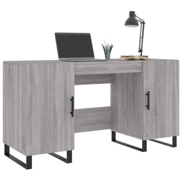 vidaXL Γραφείο Γκρι Sonoma 140x50x75cm από Επεξεργασμένο Ξύλο 1 τεμ.