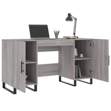 vidaXL Γραφείο Γκρι Sonoma 140x50x75cm από Επεξεργασμένο Ξύλο 1 τεμ.