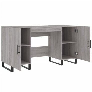 vidaXL Γραφείο Γκρι Sonoma 140x50x75cm από Επεξεργασμένο Ξύλο 1 τεμ.