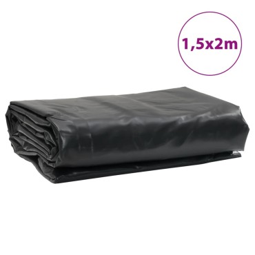 vidaXL Μουσαμάς Μαύρο 1,5 x 2 μ. 650 γρ./μ²