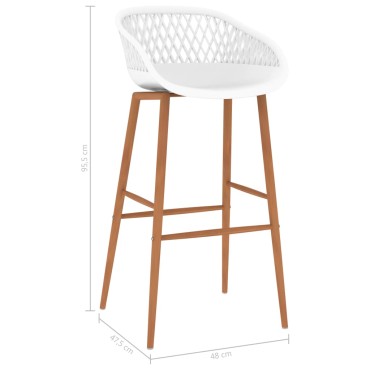 vidaXL Σετ Επίπλων Μπαρ 7 τεμ. Μαύρο / Λευκό 120x60x105cm