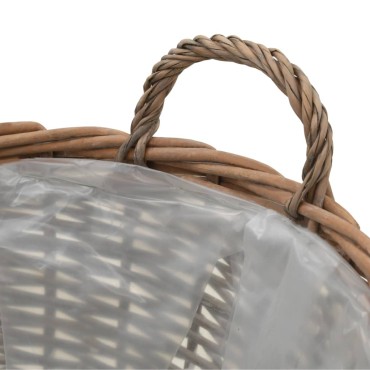 vidaXL Γλάστρες Υπερυψωμένες 4 τεμ. Wicker με Επένδυση Πολυαιθυλενίου