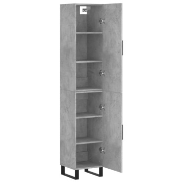 vidaXL Ντουλάπι Γκρι Σκυροδέματος 34,5x34x180cm Επεξεργασμένο Ξύλο 1 τεμ.