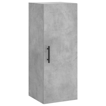 vidaXL Ντουλάπι Γκρι Σκυροδέματος 34,5x34x180cm Επεξεργασμένο Ξύλο 1 τεμ.