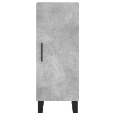 vidaXL Ντουλάπι Γκρι Σκυροδέματος 34,5x34x180cm Επεξεργασμένο Ξύλο 1 τεμ.