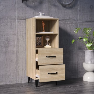 vidaXL Ντουλάπι Sonoma Δρυς 34,5x34x90cm από Επεξεργασμένο Ξύλο 1 τεμ.