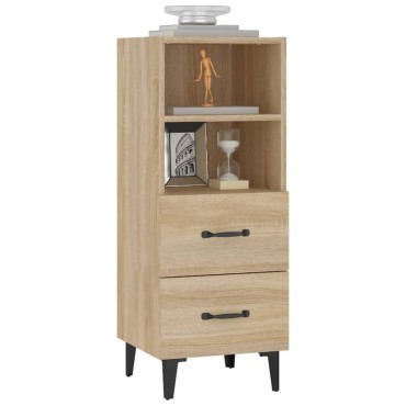 vidaXL Ντουλάπι Sonoma Δρυς 34,5x34x90cm από Επεξεργασμένο Ξύλο 1 τεμ.