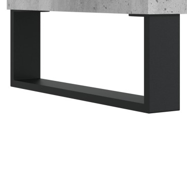vidaXL Ντουλάπι Γκρι Σκυροδέματος 34,5x34x180cm Επεξεργασμένο Ξύλο 1 τεμ.