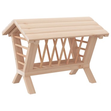 vidaXL Ταΐστρα Κουνελιών 44 x 33 x 33 εκ. από Μασίφ Ξύλο Ελάτης