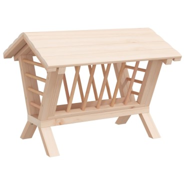 vidaXL Ταΐστρα Κουνελιών 44 x 33 x 33 εκ. από Μασίφ Ξύλο Ελάτης