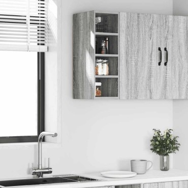 vidaXL Κρεμαστό Ντουλάπι "Riga" Γκρι Sonoma 20x29,5x60cm από Τεχνητό Ξύλο 1 τεμ.