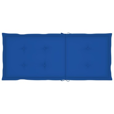 vidaXL Πτυσσόμενες Καρέκλες 6 τεμ. με Μαξιλάρια Royal Blue από Μασίφ Ξύλο Teak 57x71,5x100cm