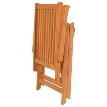 vidaXL Πτυσσόμενες Καρέκλες 2 τεμ. με Μαξιλάρια Royal Blue από Μασίφ Ξύλο Teak 57x71,5x100cm