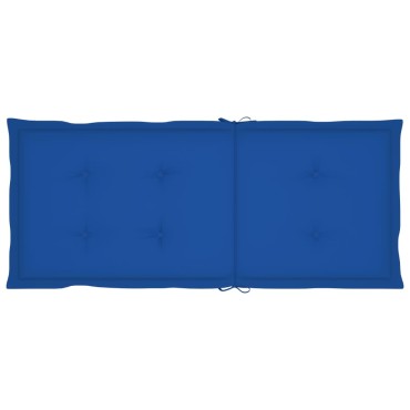 vidaXL Πτυσσόμενες Καρέκλες 2 τεμ. με Μαξιλάρια Royal Blue από Μασίφ Ξύλο Teak 57x71,5x100cm