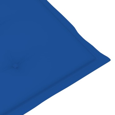 vidaXL Πτυσσόμενες Καρέκλες 2 τεμ. με Μαξιλάρια Royal Blue από Μασίφ Ξύλο Teak 57x71,5x100cm