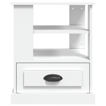 vidaXL Βοηθητικό Τραπέζι Λευκό 50x50x60cm από Επεξεργασμένο Ξύλο 1 τεμ.