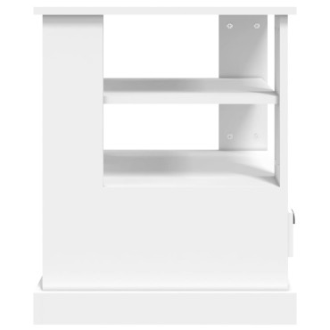 vidaXL Βοηθητικό Τραπέζι Λευκό 50x50x60cm από Επεξεργασμένο Ξύλο 1 τεμ.