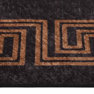 vidaXL Χαλί Πλενόμενο Μαύρο / Χρυσό 160x230cm