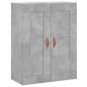 vidaXL Ντουλάπι Γκρι Σκυροδέματος 69,5x34x180cm Επεξεργασμένο Ξύλο 1 τεμ.